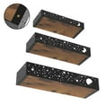 Wall Shelf 3 Pack, Black Floating Wall Shelves for Bedroom Bathroom