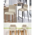 thumbnail image 5 of Beige Brown Ombre Bar Stool Covers Set of 6, Abstract Modern Art Gradient Stretch Washable Bar Chair Covers with Backs, Removable Pub Counter Height Chair Cover for Kitchen Dining Room Cafe, 5 of 7