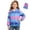 Blue, variant on THDHVS Hoodies for Girls,Unisex Kids Gradient Print Zip Up Windbreaker Jacket Hooded Lightweight with Stuff Sack,Girls Hoodies Blue 3-4 Years