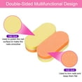 thumbnail image 4 of Uxcell 50pcs Nail Buffers 100/180 Grit Mini Nail Sanding Blocks Set Orange Yellow, 4 of 7