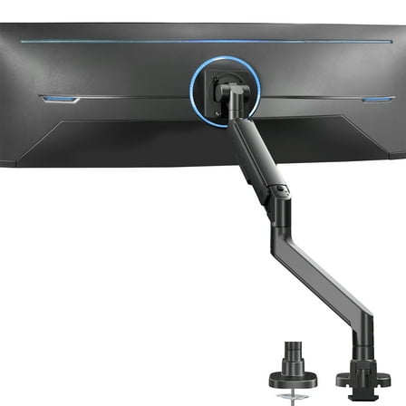 VIVO Black Pneumatic Arm Single Ultrawide Computer Monitor Desk Mount