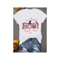 thumbnail image 1 of Spooky - chic Tee for Halloween: adorable "Boo!" Graphic with Bat and Pumpkin elements, 1 of 6