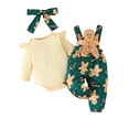thumbnail image 2 of ENFLASH Baby Girl Christmas Outfit Newborn Romper Gingerbread Pants Set Fall Winter Infant Clothes My First Christmas Outfits, 2 of 11