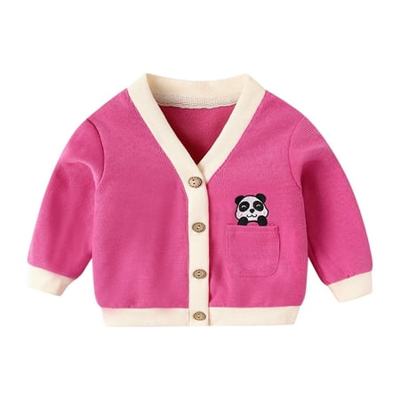 

kpoplk Baby Coats Baby Winter Thick Warm Quilted Jacket Sherpa Fleece Hood Coat with Bear Ear Insulated Parka Anorak Ski Outwear 2-7 Years(Hot Pink)