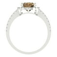 thumbnail image 4 of Clara Pucci 14K White Gold 2.27ct Champagne Halo Ring for Women, 4 of 7