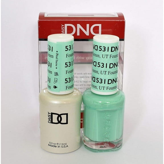 DND Nail Polish Gel & Matching Lacquer Set - 531 Fountain Green