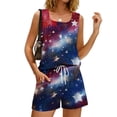 thumbnail image 4 of Matching Sets Women Clothing American Flag Graphic Two Piece Usa Sets Lounge Vacation Beach Airport Travel Outfits, 4 of 8