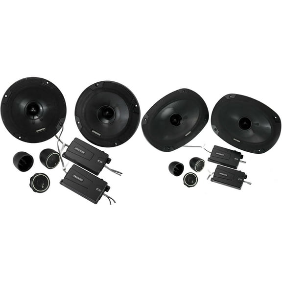 Kicker 46CSS654 CS-Series CSS65 6.5-Inch (160mm) Component System with .75-inch tweeters w/ 46CSS694 6x9" Component Bundle