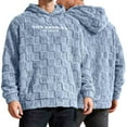 thumbnail image 3 of NTACZA Hoodies Mens Blue Loose Fitting Fleece Embroidered Sweatshirt Fluffy Hooded Fuzzy Mens Sweatshirts 2XL, 3 of 8