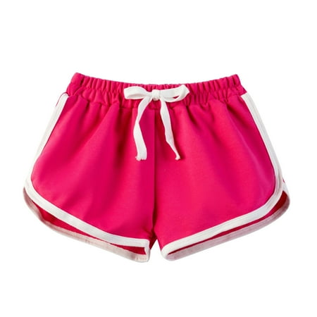 

LWNYDPLSD Children s Home Pants Medium and Large Children s Shorts Summer Sports Casual Hot Pants Boys and Girls Pajama Pants Hot Pink