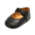 thumbnail image 5 of Baby Walkers for Girls Soft Sole Non Slip Baby Girl Mary Jane Dress Shoes Black, 5 of 14