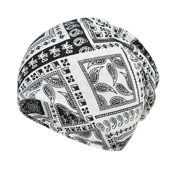 Fimkaul Head Wraps for Women Beanie Hat Bib Head Flower Cashew Set Three Purpose Baseball Mens Winter Caps