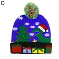 thumbnail image 2 of Snowman Bonnet Tricoté Lumineux à LED Renne pour Fête de Noël, 2 of 9