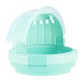 thumbnail image 1 of Pet Hamster Transparent Cage Small Animal Portable Carring Box With Drinking Bottle Light Green, 1 of 8