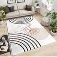 thumbnail image 2 of Modern Nordic Style Area Rug with Abstract Rainbow Stripes Easy Clean Carpet, Machine Washable Rug Soft Comfortable with Non-Slip for Living Room Office Dining Room Hallway 3x4ft, 2 of 7
