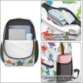 thumbnail image 4 of Dinosaur and Text White Pattern 17" Waterproof Oxford School Backpacks for Teens, S-Shape Padded Straps, for School, Travel, Hiking, Camping, 4 of 5