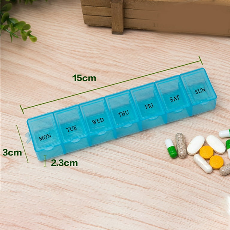 1-4PC Pill Organizer Airtight Pill Box Pill Dispenser Home Travel