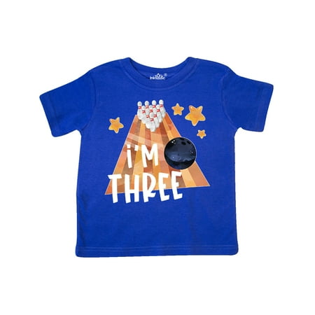 

Inktastic I m 3 Bowling Ball and Pins 3rd Birthday Gift Toddler Boy or Toddler Girl T-Shirt