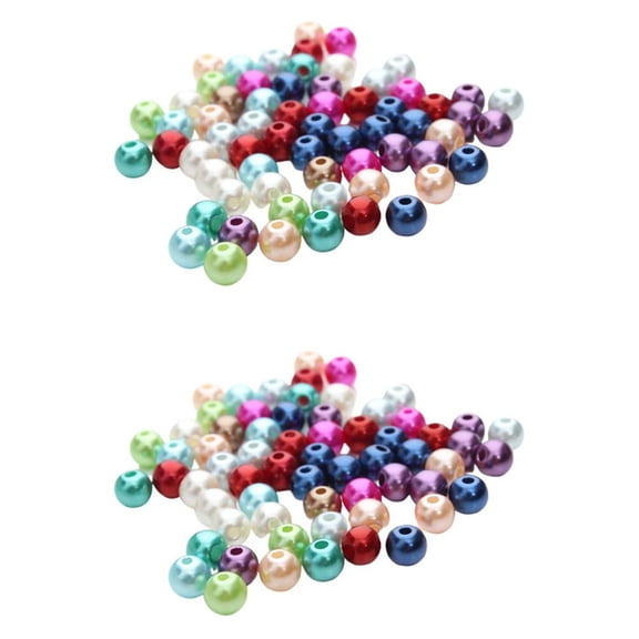 KHBUAB Round Pearls Loose Spacer Beads Assorted Color 400Pcs