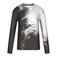 thumbnail image 5 of BLTIBY Men's Sweatshirt Spring Fall Gradient Printed Sports Pullover Round Neck Long Sleeve Top Fashin Casual Blouse Tops Gray M, 5 of 5