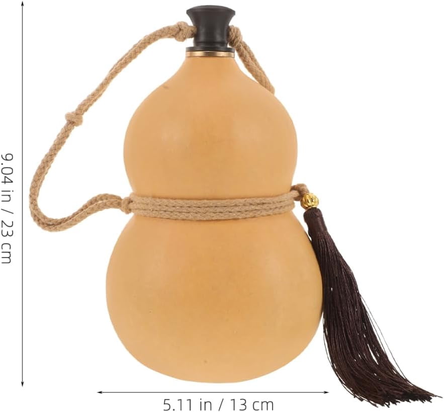 Portable Gourd Water Bottle Collapsible Shaped Drink Container for Camping Sturdy and Easy to Clean Versatile Vintage Design Pouring Wine Lovers