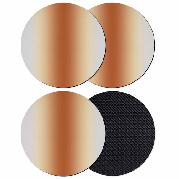 Burnt Orange Grey Ombre Coasters Set of 4, Absorbent Coasters for Drinks, Farmhouse Gradient Minimalist Coaster for Desk Coffee Table Protection, Home Decor House Warming Gifts 4"
