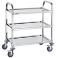 thumbnail image 1 of Carrito utilitario de laboratorio VEVOR de acero inoxidable, 3 capas, 180 kg de capacidad, 1 of 9