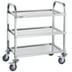 thumbnail image 1 of Carrito utilitario de laboratorio VEVOR de acero inoxidable, 3 capas, 180 kg de capacidad, 1 of 9