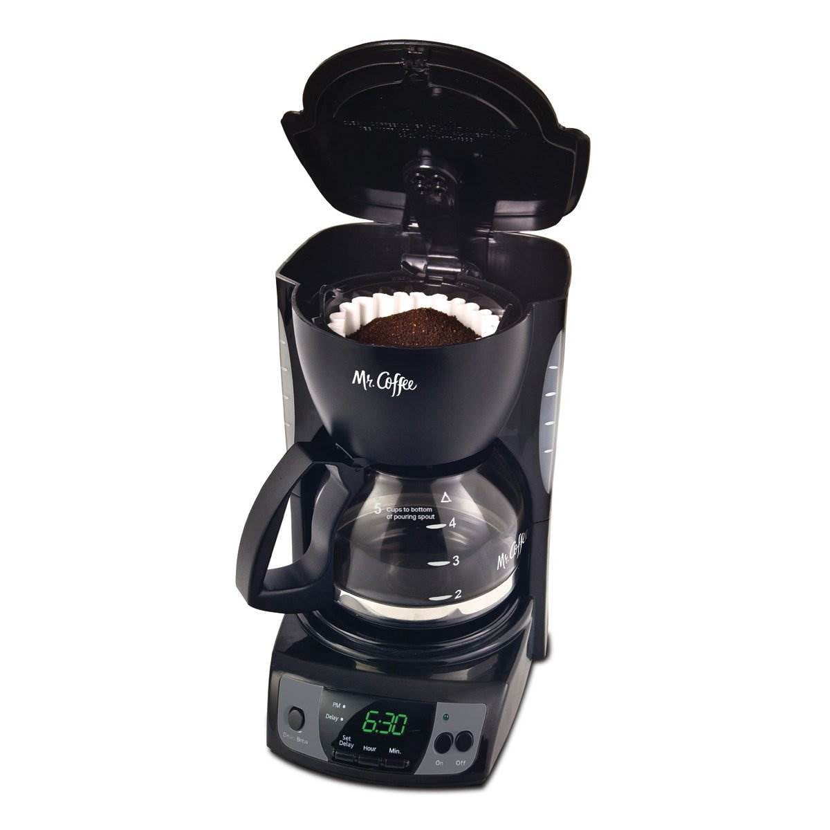 Mr. Coffee Simple Brew 5-Cup Programmable Coffee Maker with Auto Pause,  Black 