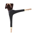 thumbnail image 2 of Qiylii Women Simple Style Plush Tights, Applique Pattern High Waist Leggings, 2 of 9