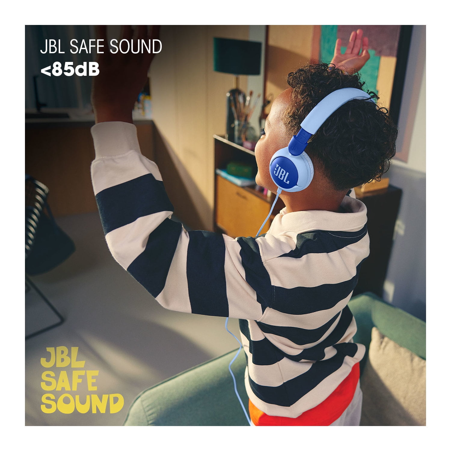 JBL Junior 320 - Colorful, durable wired on-ear headphones with JBL Safe Sound for kids - Purple