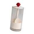 thumbnail image 4 of Organizador de maquillaje con tapa transparente y elevación automática para brochas de maquillaje. Rojo y blanco, 4 of 9