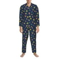thumbnail image 3 of Lsque Mardi Gras Carnival Pattern Long Sleeve Pajama Set for Men - Soft 2-Piece Sleepwear and Loungewear Set with Pockets, Comfy Nightwear-Medium, 3 of 7