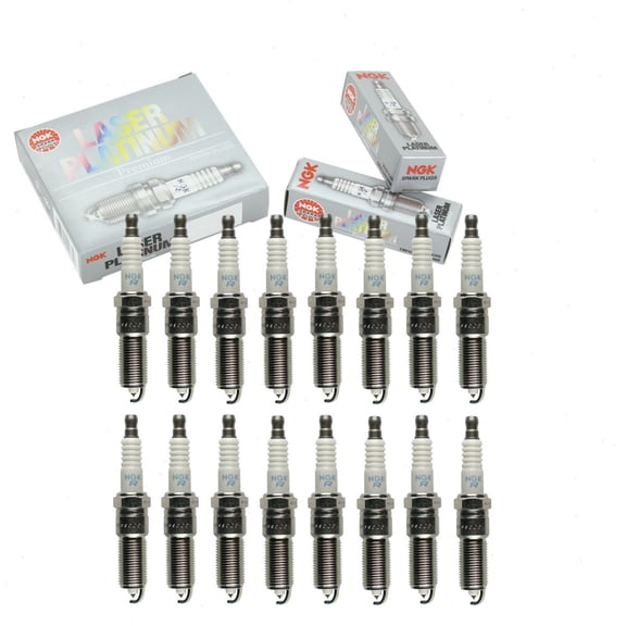 16 pc NGK Laser Platinum Spark Plugs compatible with Dodge Challenger 6.4L V8 2011-2020