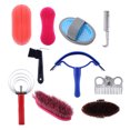 thumbnail image 2 of 10Pcs Horse Grooming Care Kit Equestrain Brush Curry Comb Horse Cleaning Tool Set, 2 of 14