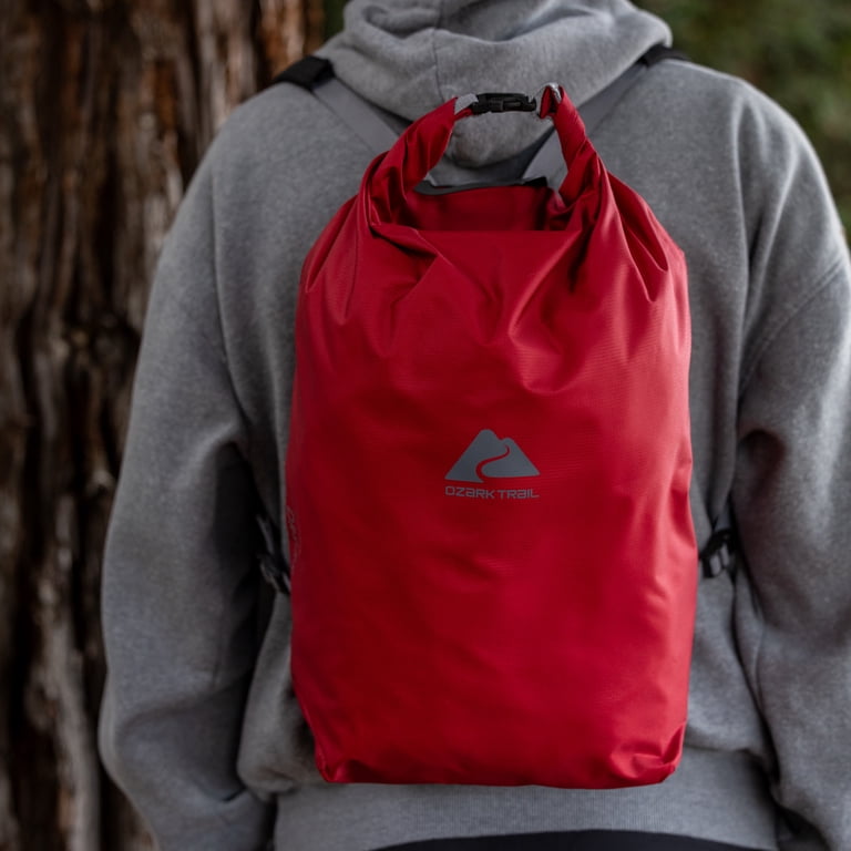 Ozark Trail 15L Waterproof Rolltop Backpack, Red photo 2