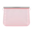 thumbnail image 1 of Tnarru Sac de Congélation Réutilisable, Sac de Rangement en Silicone Réutilisable, Contenant de Préparation de Repas pour Collation, Déjeuner, Voyage, Sandwich Rose, 1 of 8