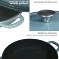 thumbnail image 5 of Flavehc Braiser Enameled Cast Iron Braiser 2.25 qt Braiser Pan with Lid Slateblue Shallow Cast Iron Casserole Braiser Pan with Handels, 5 of 7