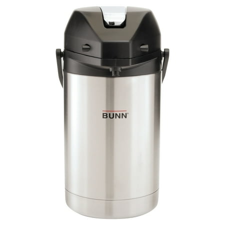 BUNN 2.5 Liter Lever Action Airpot, Stainless Steel