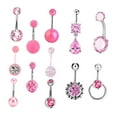thumbnail image 1 of 12Pcs Belly Button Rings Body Piercing Jewelry Accessories Dangling Belly Rings, 1 of 9