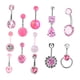 thumbnail image 1 of 12 Uds. Anillos Para Ombligo, Barra Para Ombligo Rosa, Piercing Para Ombligo Moderno, 1 of 8