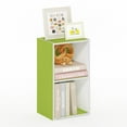 thumbnail image 3 of Furinno Pasir 2-Tier Open Shelf Bookcase, Green/White, 3 of 5