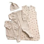 Halo - Organic SleepSack Wearable Blanket 4-piece set, Teacup Print
