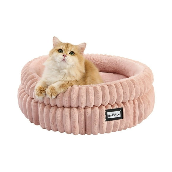 Cama para gatos BALANCE, lavable, redonda, supersuave, de felpa para gatitos
