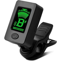 Guitar Tuner Clip on Digital Electronic Tuner for Guitar, Bass, Ukulele, Violin, Mandolin, Acoustics Calibration Tuner ( Black, 1PC)