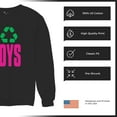 thumbnail image 6 of I Recycle Boys Puff Print Sweatshirt Funny Dating App Humor Single Independent Heart Breaker Relationship Crewneck, 6 of 7