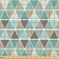 thumbnail image 2 of Abstract Fabric by the Yard, Pastel Tones Triangles Arrangement, Decorative Upholstery Fabric for Sofas and Home Accents, Multicolor by Ambesonne, 2 of 5