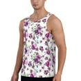 thumbnail image 2 of Xecao Rose Flowers Men's Tank Top Workout Quick Dry Sleeveless Gym Jogging Muscle Shirts Summer Swim Beach Tops, 2 of 9