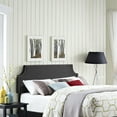 thumbnail image 2 of Modern Contemporary Urban Design Bedroom King Size Headboard, Black, Faux Leather Wood, 2 of 4