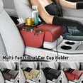 thumbnail image 6 of Multi-functional Car Cup Holder with Supportive Armrest & Durable Leather Design - Perfect for Drivers, 6 of 9